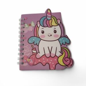 Unicorn Mini Spiral Notebook with Purple Cover